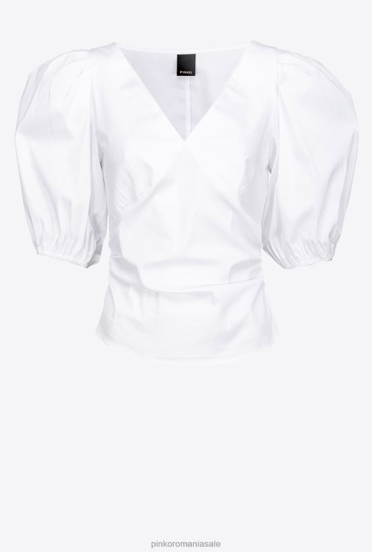 bluze | bluză cu mâneci bufante Pinko alb strălucitor B0D08300