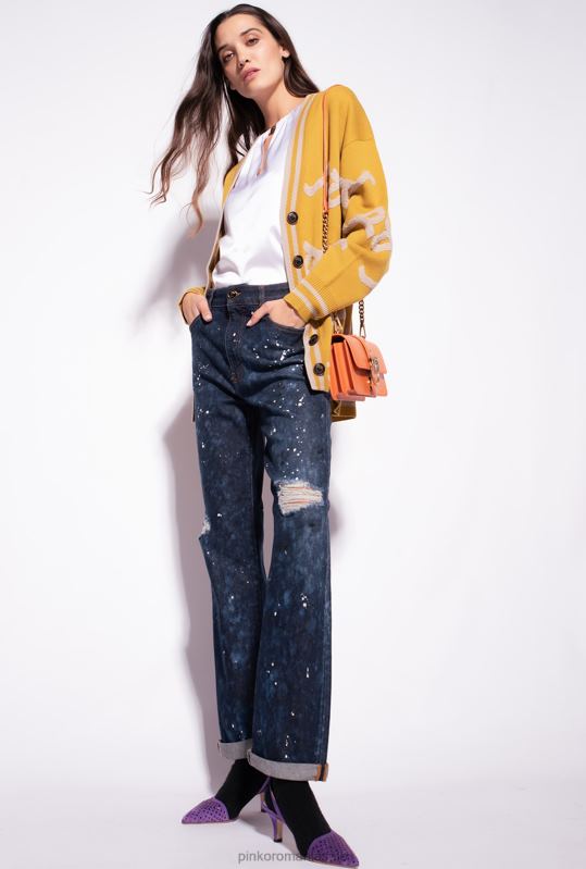 bluze | bluză din satin stretch cu mâneci lungi Pinko alb strălucitor B0D08303