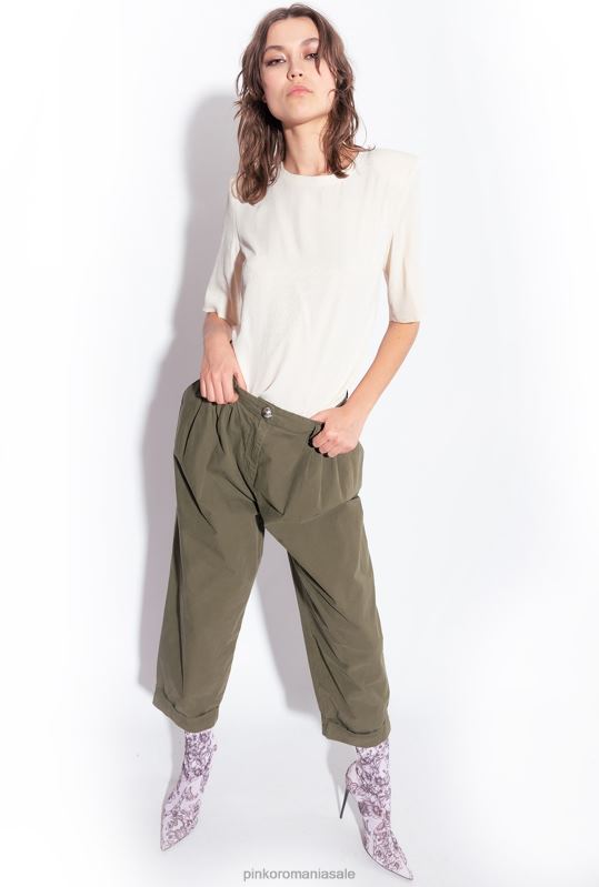 bluze | bluză jacquard cu mâneci scurte Pinko roz alb fum B0D08258