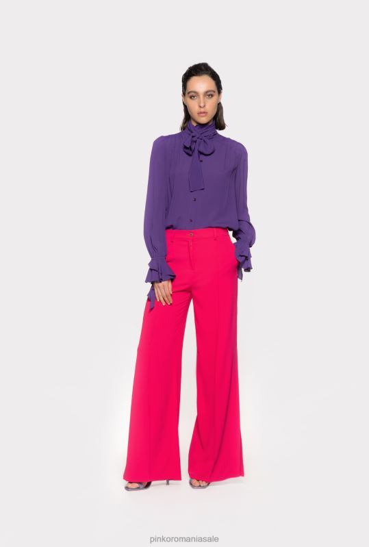 bluze | bluza cu fundita si volan Pinko violet violet B0D08237