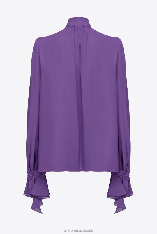 bluze | bluza cu fundita si volan Pinko violet violet B0D08237
