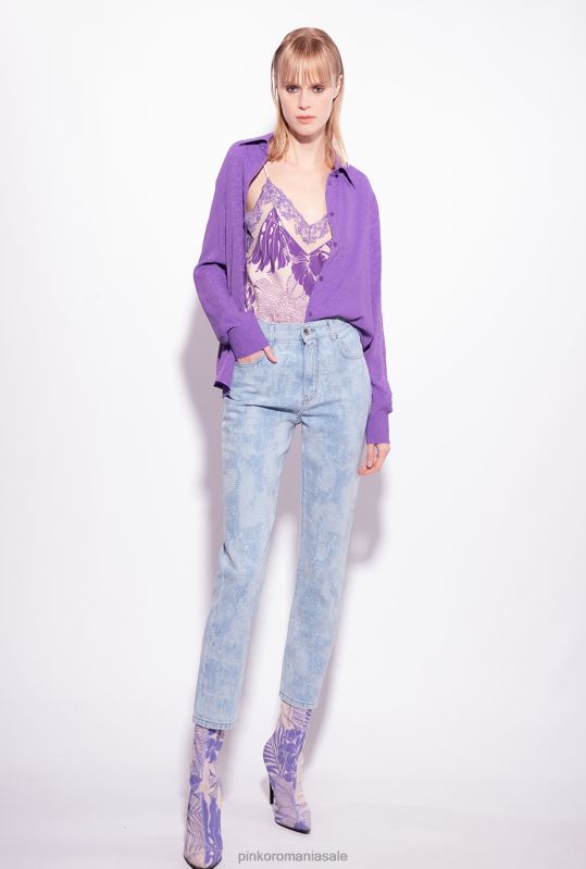 bluze | cămașă jacquard cu logo Pinko liliac lavandă B0D08273