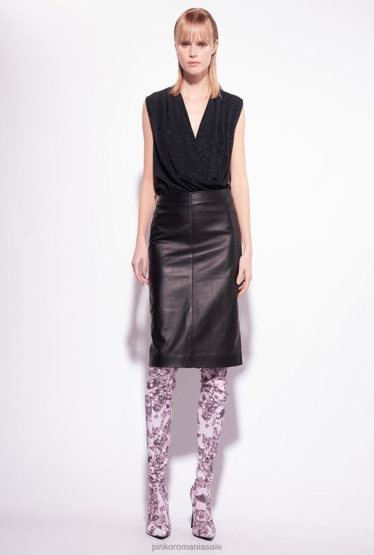 cămăși | body wrap jacquard Pinko limuzina neagră B0D08306