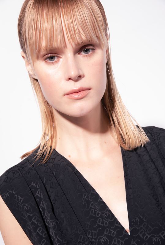 cămăși | body wrap jacquard Pinko limuzina neagră B0D08306