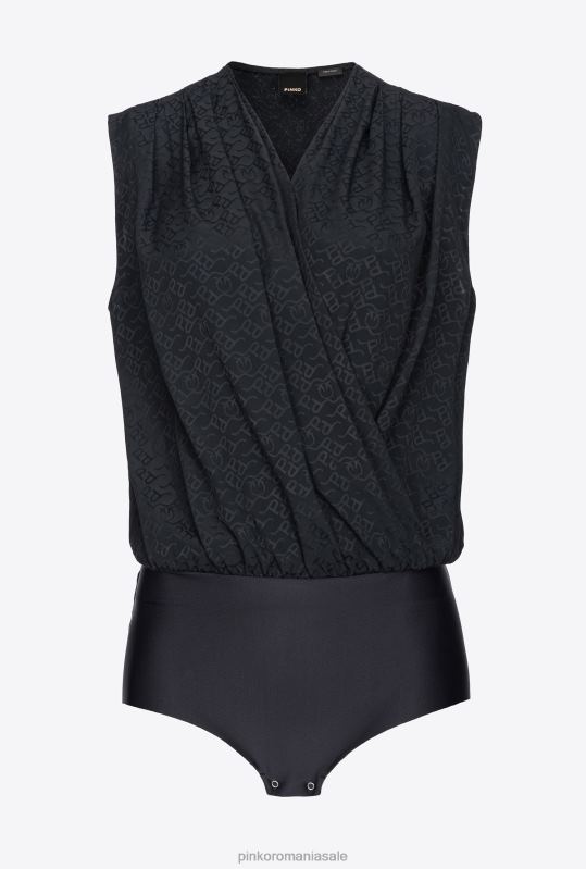 cămăși | body wrap jacquard Pinko limuzina neagră B0D08306