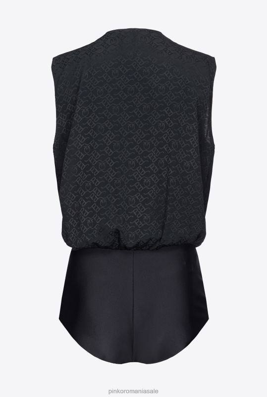 cămăși | body wrap jacquard Pinko limuzina neagră B0D08306