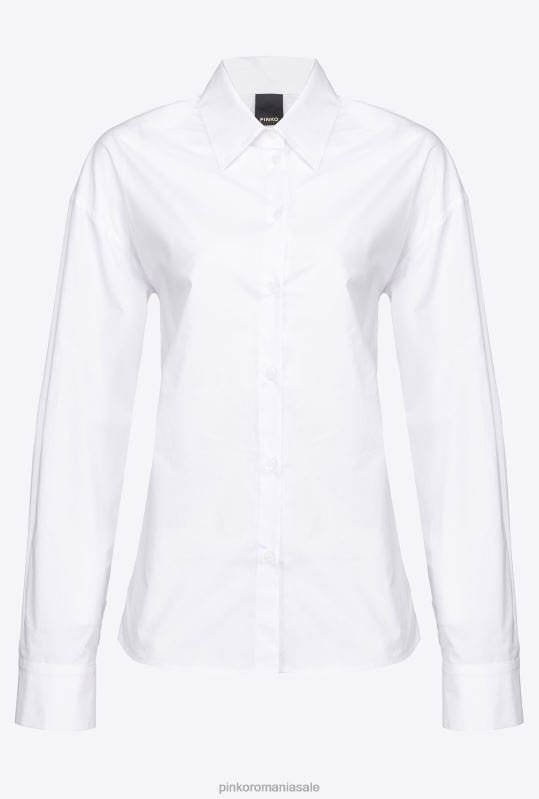 cămăși | cămașă bustieră din poplin Pinko alb strălucitor B0D08251