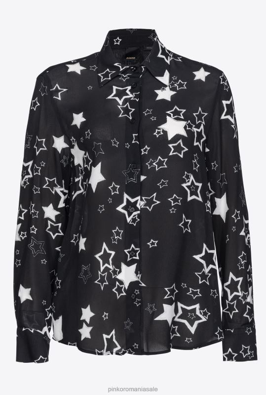 cămăși | cămașă cu imprimeu stea Pinko negru/gri/alb B0D08268