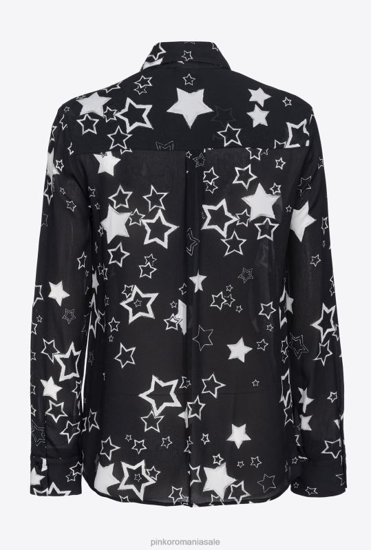 cămăși | cămașă cu imprimeu stea Pinko negru/gri/alb B0D08268