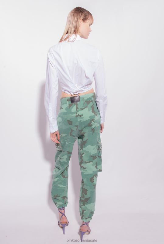 cămăși | cămașă decupată din poplin Pinko alb strălucitor B0D08234