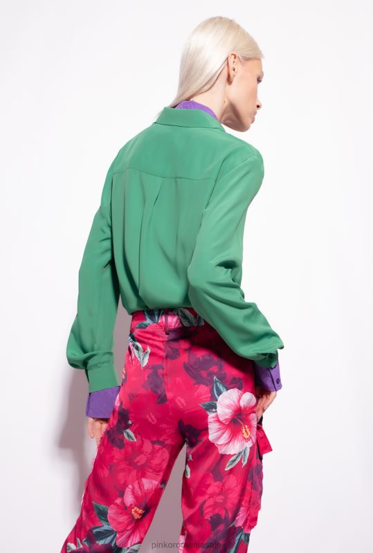 cămăși | cămașă din amestec de mătase cu buzunar la piept Pinko Amazon B0D08240