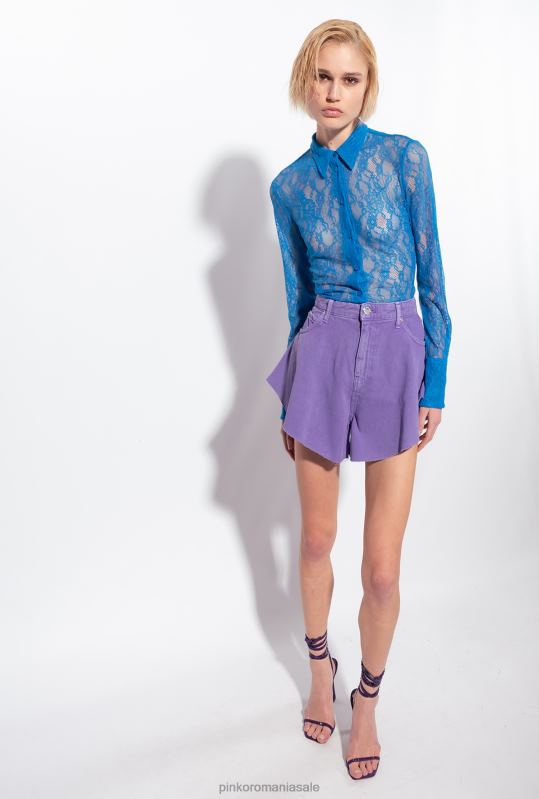 cămăși | cămașă din dantelă florală Pinko director albastru B0D08262