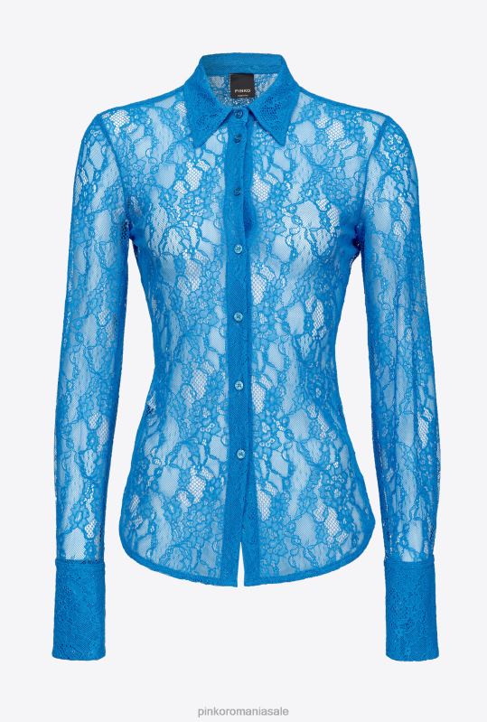 cămăși | cămașă din dantelă florală Pinko director albastru B0D08262