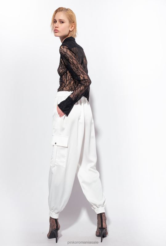 cămăși | cămașă din dantelă florală Pinko limuzina neagră B0D08261