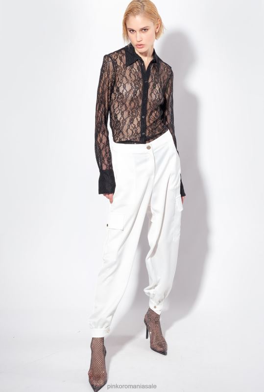 cămăși | cămașă din dantelă florală Pinko limuzina neagră B0D08261