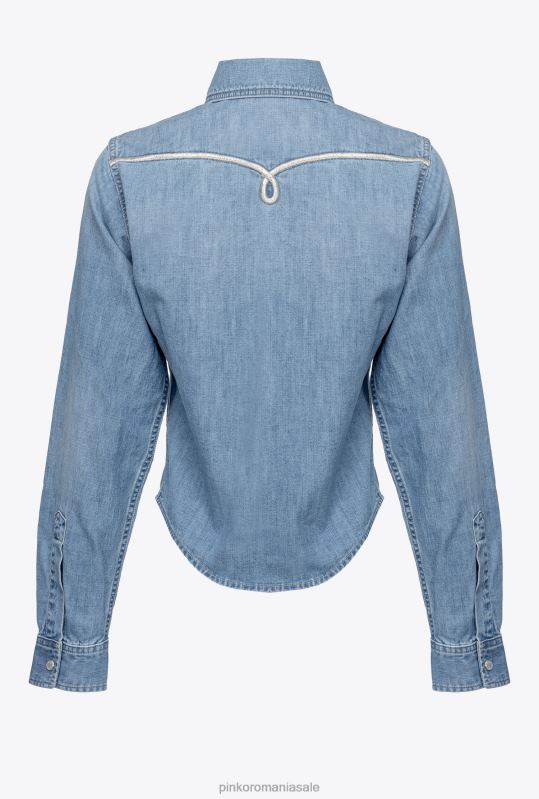 cămăși | cămașă din denim cu broderie western Pinko spalare usoara B0D08295
