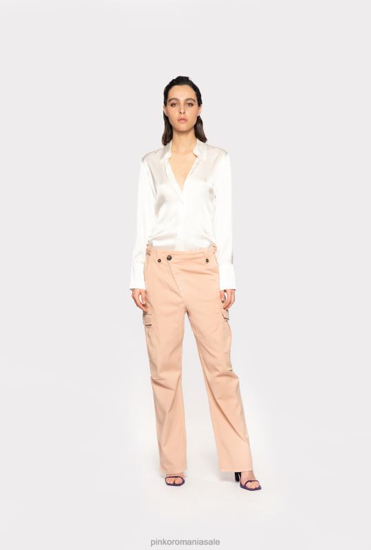 cămăși | cămașă din satin de mătase Pinko Albă ca Zăpada B0D08255