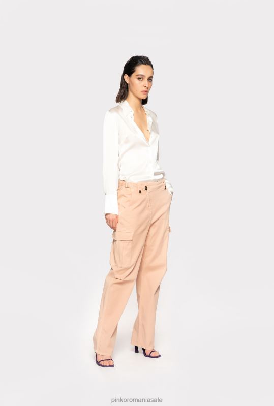 cămăși | cămașă din satin de mătase Pinko Albă ca Zăpada B0D08255