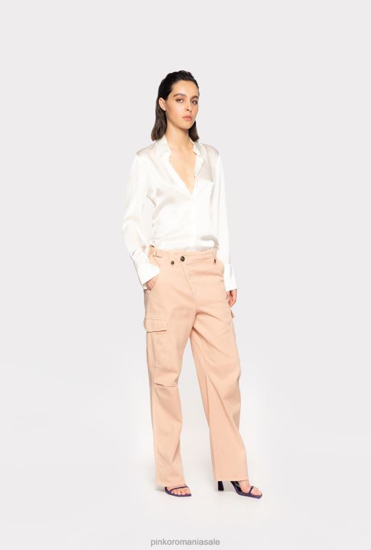 cămăși | cămașă din satin de mătase Pinko Albă ca Zăpada B0D08255