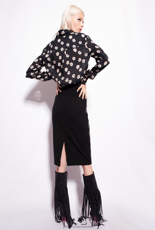 cămăși | cămașă florală grafică Pinko negru/ecru B0D08229