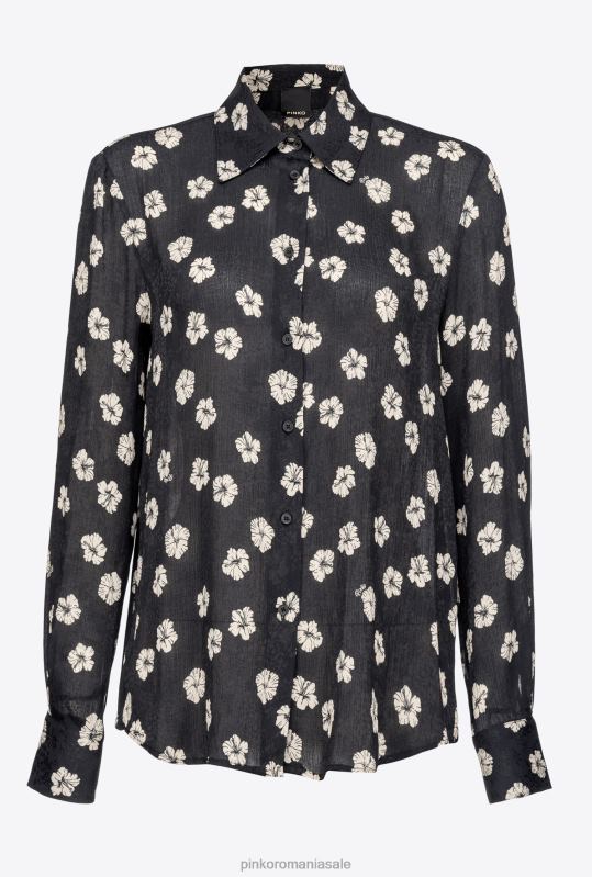 cămăși | cămașă florală grafică Pinko negru/ecru B0D08229