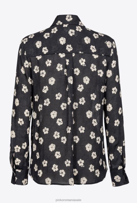 cămăși | cămașă florală grafică Pinko negru/ecru B0D08229