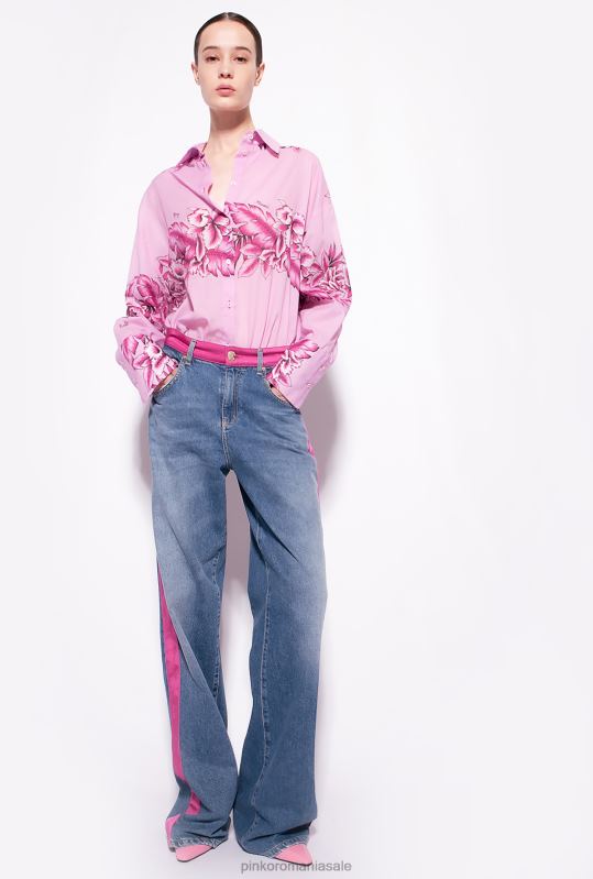 cămăși | cămașă lungă cu imprimeu tropical Pinko ploaie de seară B0D08252