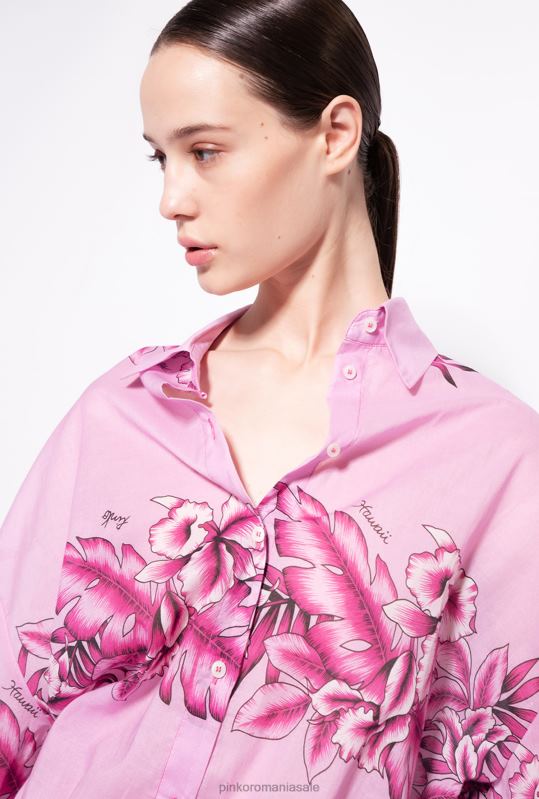 cămăși | cămașă lungă cu imprimeu tropical Pinko ploaie de seară B0D08252
