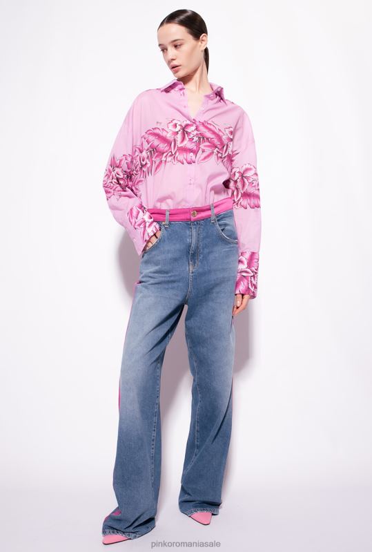 cămăși | cămașă lungă cu imprimeu tropical Pinko ploaie de seară B0D08252