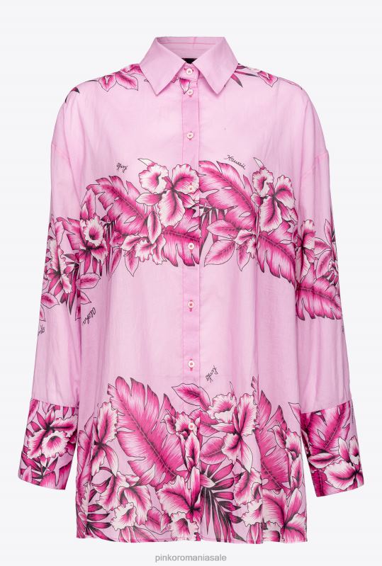 cămăși | cămașă lungă cu imprimeu tropical Pinko ploaie de seară B0D08252