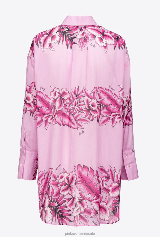 cămăși | cămașă lungă cu imprimeu tropical Pinko ploaie de seară B0D08252