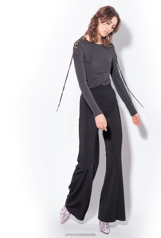 pulovere | top cu șnur pe umeri Pinko limuzina neagră B0D08474