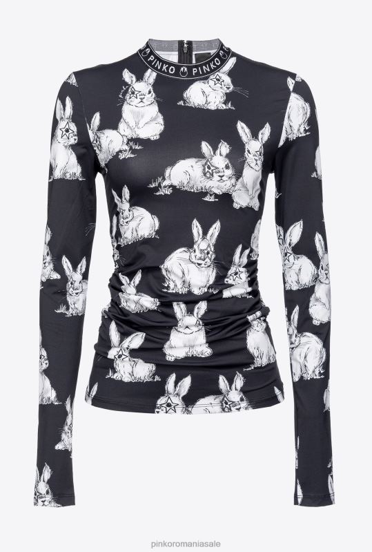 pulovere | top de iepure cu mâneci lungi Pinko negru/gri/alb B0D08471