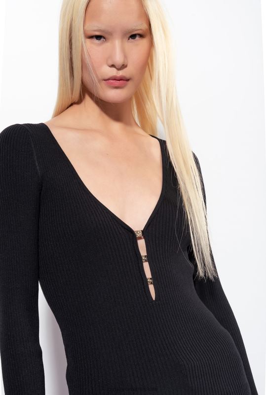 pulovere | top din tricot cu mâneci lungi Pinko limuzina neagră B0D08490