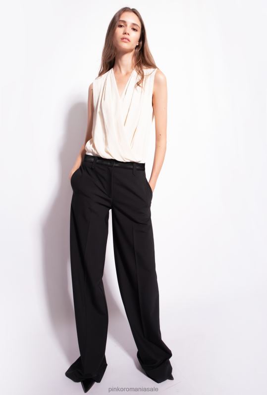 sus | body wrap jacquard Pinko roz alb fum B0D08307