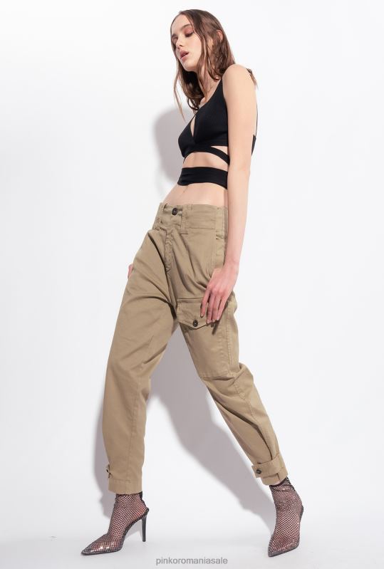 sus | braletă din tricot în coaste Pinko limuzina neagră B0D08376