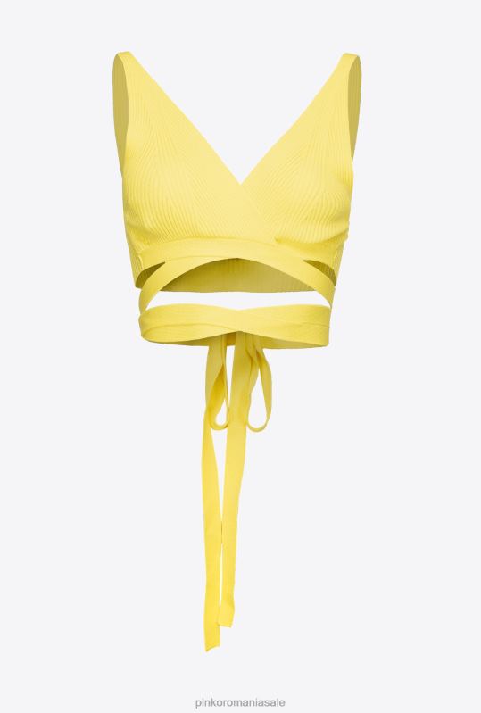 sus | braletă din tricot în coaste Pinko verde - solfatara B0D08377