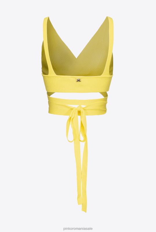 sus | braletă din tricot în coaste Pinko verde - solfatara B0D08377