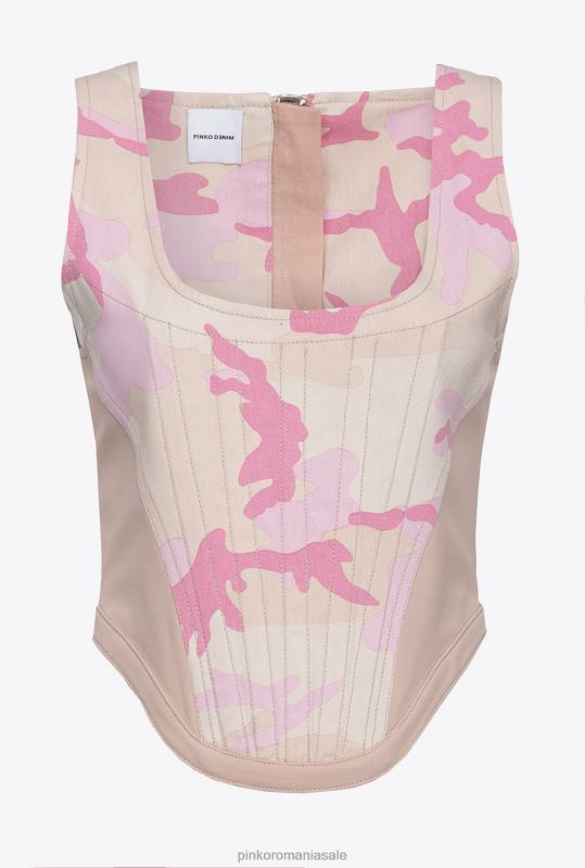sus | bustieră de taur de camuflaj Pinko multi.nud/roz B0D08427