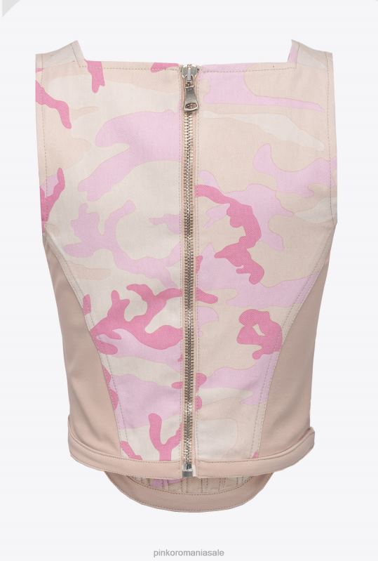 sus | bustieră de taur de camuflaj Pinko multi.nud/roz B0D08427