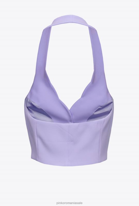 sus | gilet cu gât Pinko liliac - sorbet închis B0D08335