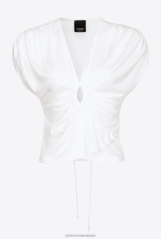 sus | înfășurați partea superioară cu decupaj Pinko alb pur B0D08464