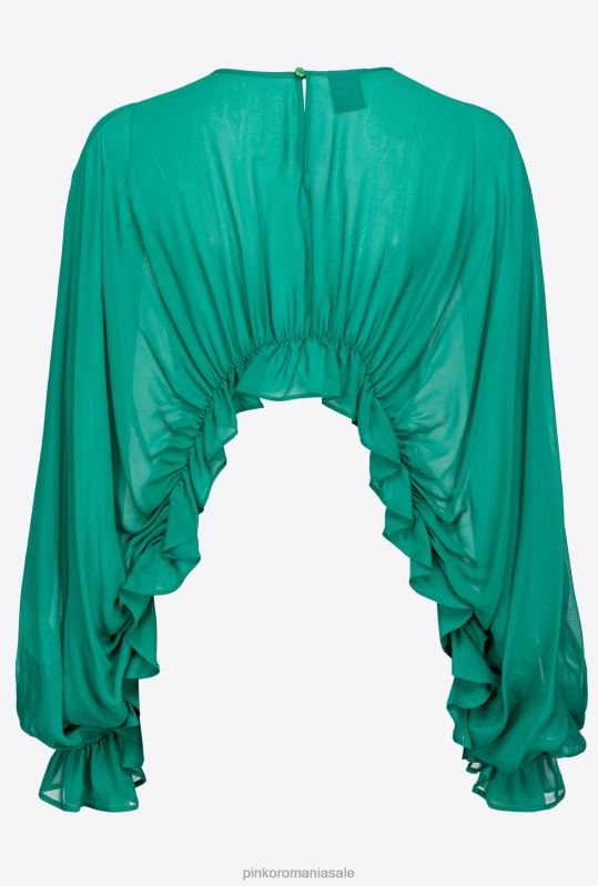 sus | ridica din umeri cu volane Pinko caramel de cauciuc B0D08487