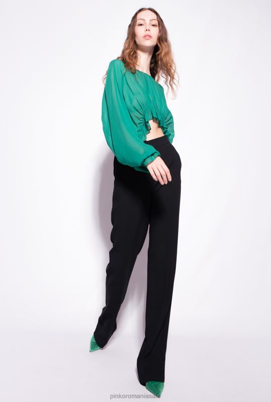 sus | ridica din umeri cu volane Pinko caramel de cauciuc B0D08487