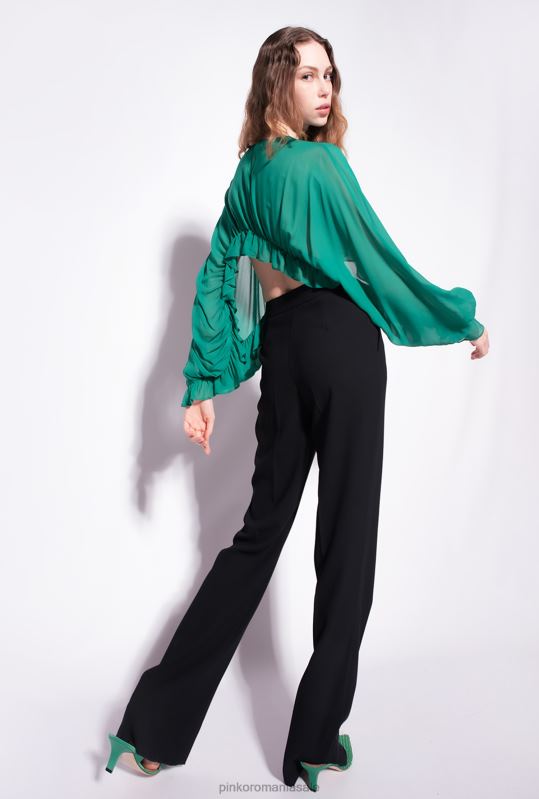 sus | ridica din umeri cu volane Pinko caramel de cauciuc B0D08487