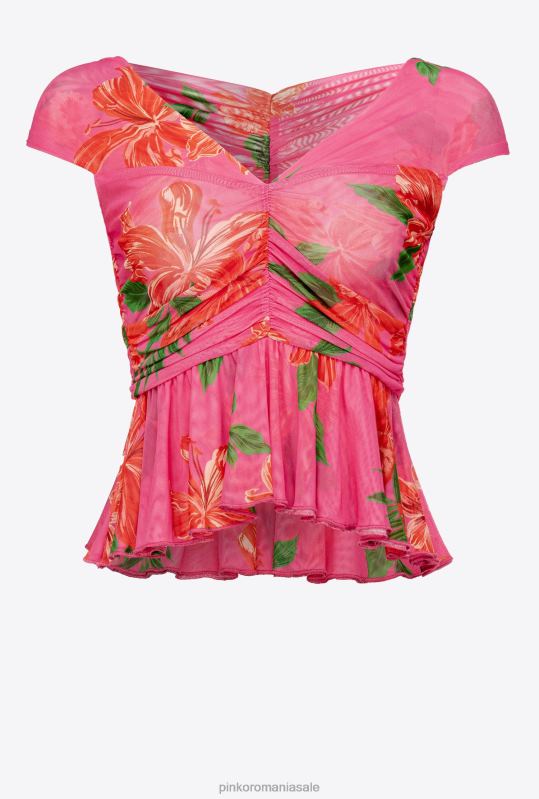 sus | top cu imprimeu floral Pinko multi fucsia/rosu B0D08370