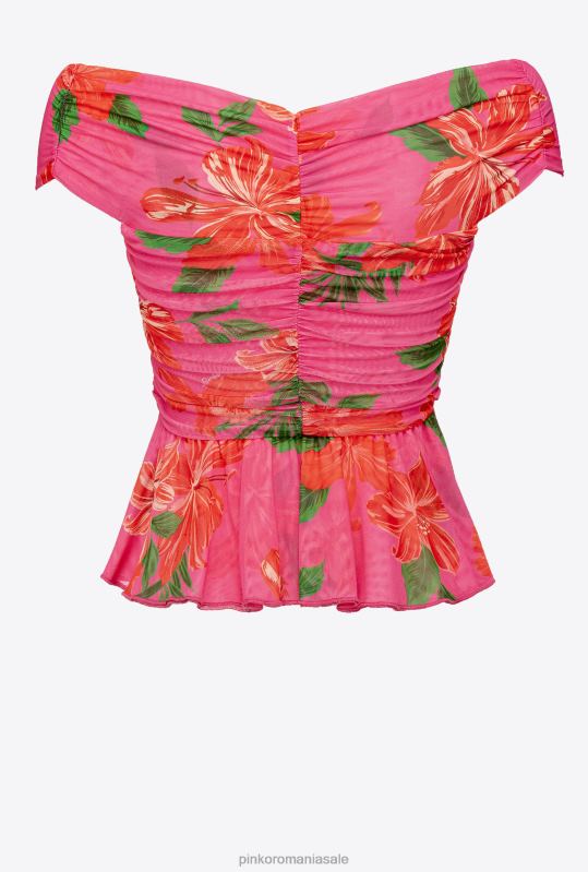 sus | top cu imprimeu floral Pinko multi fucsia/rosu B0D08370