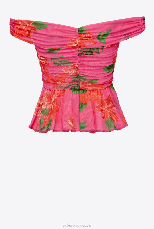 sus | top cu imprimeu floral Pinko multi fucsia/rosu B0D08370