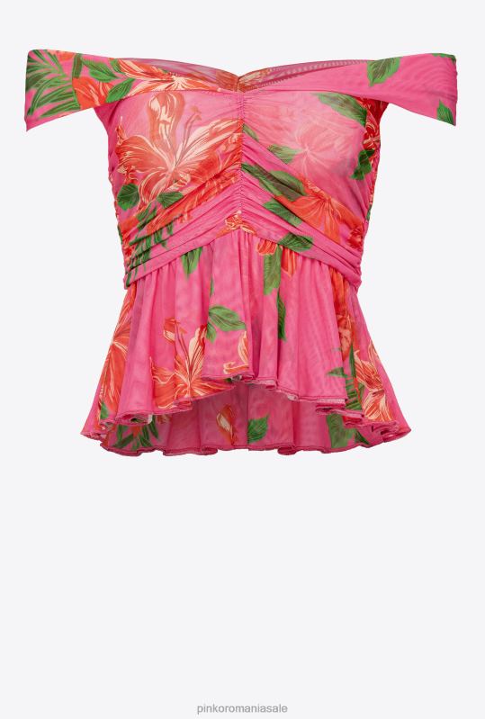 sus | top cu imprimeu floral Pinko multi fucsia/rosu B0D08370