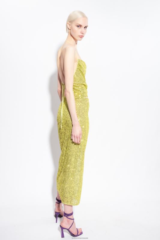 sus | top cu paiete deschis la spate Pinko verde - solfatara B0D08321